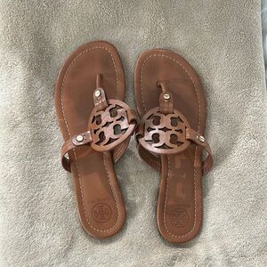 Tory Burch Brown Miller Patent Sandal